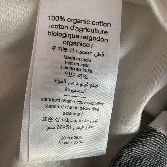 Pottery Barn Dorm Striped Blue Bed Pillow Sham Set Covers - Picture 3 of 6